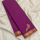 Deep Violet Handwoven Pure Silk Kanjivaram Vairaoosi Saree with Peacock Motif