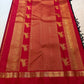 Deep Purple Red border Kanjivaram silk saree