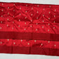 Deep Red Handwoven Pure Silk Pattu Chanderi Saree with Gold Kalka Butti and Zari Pallu
