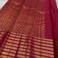 Rani Pink pure silk Kanchipuram saree, close body detail