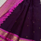Fuchsia Pink KanchiPattu border with repeated gold zari bird-and-floral panels and geometric registers.