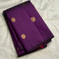 Deep Violet Handwoven Pure Silk Kanjivaram Saree with Mayil Chakram Butta and Bomkai Pallu