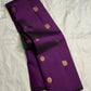 Deep Violet Handwoven Pure Silk Kanjivaram Saree with Mayil Chakram Butta and Bomkai Pallu