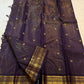 Deepest Black Kanchipuram Saree — gold zari peacock border with geometric detailing