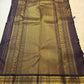 Deepest Black Kanchipuram Saree — full drape, pure silk Kanchipuram handwoven — Idam Living