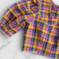 Custom Made Multicolor Checks pure Handwoven  cotton Blouse (Made to Measure)