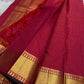 deep pink zari kattam silk body with gold border detail pure kanchipuram silk saree