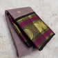Dusty Lavender Kanchi Pattu Saree — body close-up showing scattered gold zari buttas