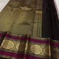 Dusty Lavender Kanchi Pattu Saree — full drape, pure silk Kanchipuram handwoven — Idam Living