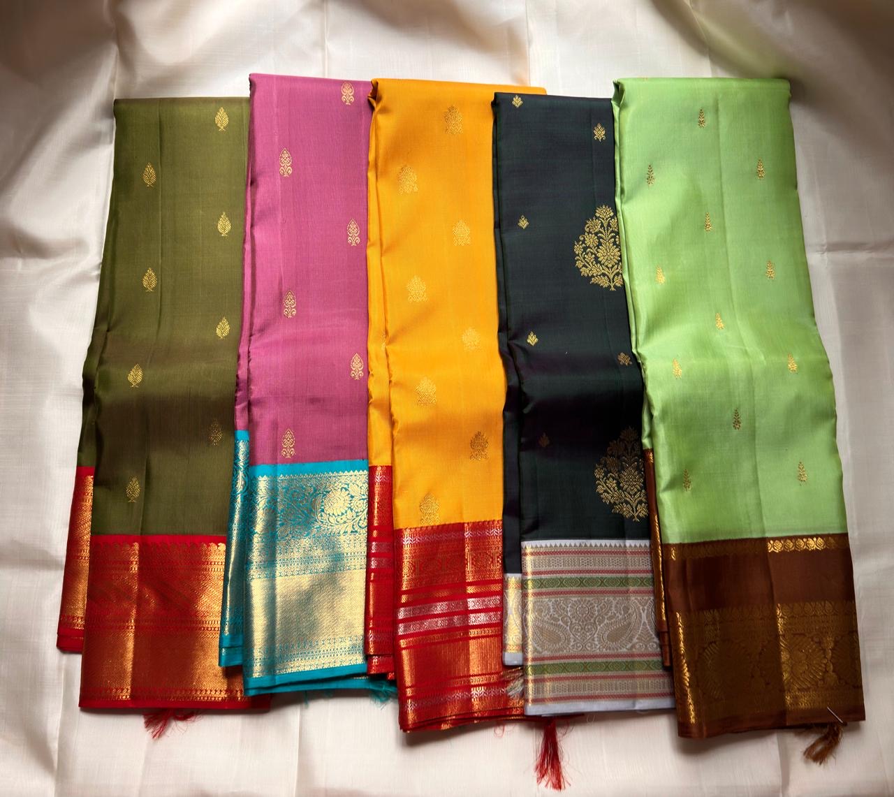 Dusty Mauve Kanchipuram silk saree pure silk and Silk Mark certified detail, handwoven in Kunnam village