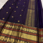 Dusty Rose Handwoven Pure Silk KanchiPattu Saree with Rust Border