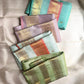 Sea Glass Aqua Handwoven Pure Silk KanchiPattu Saree with Dusty Rose Rettapet Zari Border