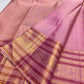 Dusty Rose handwoven pure silk Kanjivaram Butta saree — pallu zari detail — Idam Living