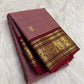 Dusty rose Kili Butta Pure Silk Kanjipuram saree, full drape