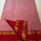 Vintage Rose and Ruby Red Handwoven Pure Silk Kanchipuram Saree with Rettapet Border