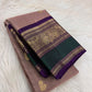 Dusty Rose Taupe Kanchi Pattu Saree — full drape, pure silk Kanchipuram handwoven — Idam Living