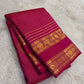 Authentic Kancheepuram silk saree with orchid magenta body and bougainvillea-inspired heirloom palette