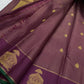 Dusty purple twin peacock Kanchipuram zari kattam saree, showing body, border and detailed gold zari pallu