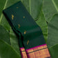 Emerald green and magenta butta Kanjeevaram silk saree with mayil butta and vanasringaram pallu — Idam Living
