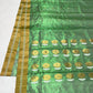 Jade green festive Chanderi tissue silk saree
