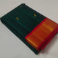 Emerald Green Handwoven Pure Silk Kancheepuram Saree with Vermilion Red Korvai Border