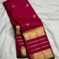 Pure Kanjivaram silk saree featuring varisaipet border and mayil yazhi motifs.
