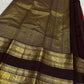 Emerald Teal Kanjipuram Rettapet saree folded view showing border and pallu