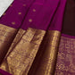 Traditional Kanchipuram saree in rich espresso brown with heritage Yazhi temple motif weaving