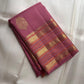 Artisan handwoven orchid pink Kanchi Pattu silk saree with exclusive zari motifs