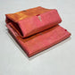 Pleats detail of Peach Ember Pure Silk Chanderi Saree