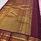 Vanki zari detailing on layered Kanchipuram Varisaipet border
