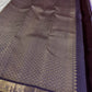 Pallu spread with all-over zari weave and zari woven border, shipped from New Jersey USA