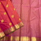 Purple pallu with zari-woven texture, tassels, and gold border detail (shipped from New Jersey USA)