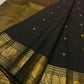 Forest green mayil gold zari border kanchipuram – Idam Living Pure Silk Kanchipuram saree
