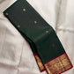 Fresh Forest Green handwoven Pure Silk Kanchipuram with restrained scattered gold zari buttas.