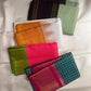Handwoven Thulir Pachai Kanchipuram saree with understated border