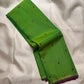 Fresh Green Kancheepuram Saree — refined petite zari border detail