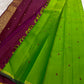 Fresh Green Kancheepuram Saree — folded full saree view