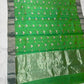 Fresh green Katan Silk Chanderi saree