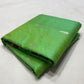 Fresh green Pure Silk Chanderi saree with deep-red border
