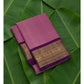 Orchid pink Kancheepuram pure silk saree with plum varisaipet border close-up — Idam Living