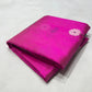 Floral Pattu Silk Chanderi saree in bright fuchsia pink with metallic detailing.