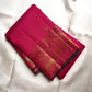 Fuchsia Pink Handwoven Pure Silk Kanchipuram Saree with Zari Kattam and Mayil Butta Rudhraksham Border