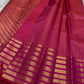 Varisaipet pallu on fuchsia pink handwoven Kanchipuram pure silk saree — Idam Living