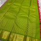 Fuchsia Zari Kattam Kancheepuram saree with gold zari