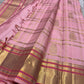 Gandaberunda double-headed eagle in blended zari and silk thread on radiant pink Kancheepuram silk saree — Idam Living
