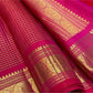 Radiant pink Kanchipuram silk saree with Zari Kattam weave and Pavun gold zari butta — Idam Living