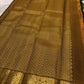 Antique gold border Kanchipattu silk saree – folded view