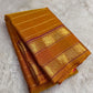 mustard gold Kanchipuram silk saree with rt-vh weave folded view