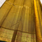 Ponvandu Gold pure silk Kanjeevaram saree — vairaoosi, full drape